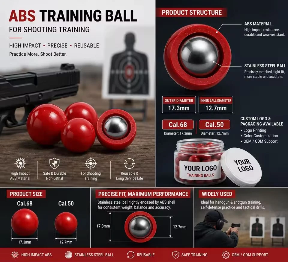 .50 Kal Återanvändbara Paintballs - Plastbelagda stålkulor